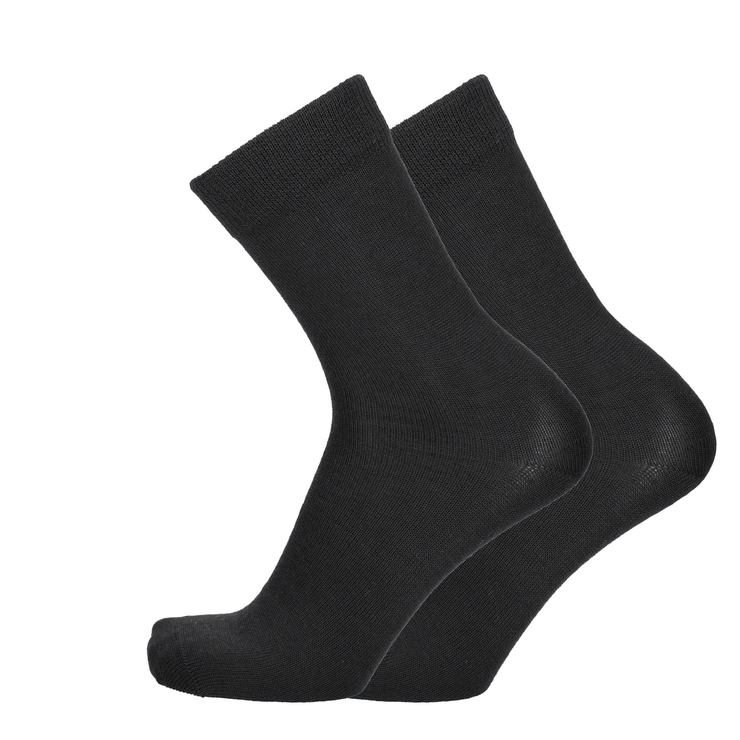 Merinoullsstrumpor med lös resår / Svart