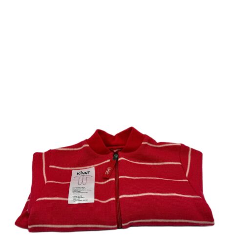 Ulloverall strl 90 röd/vita ränder