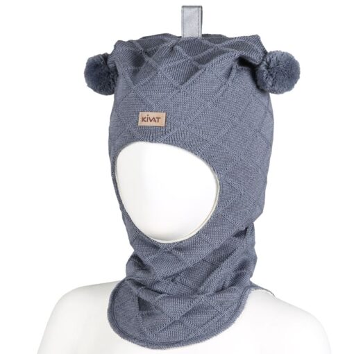 Balaclava med tofsar - Skiffergrå